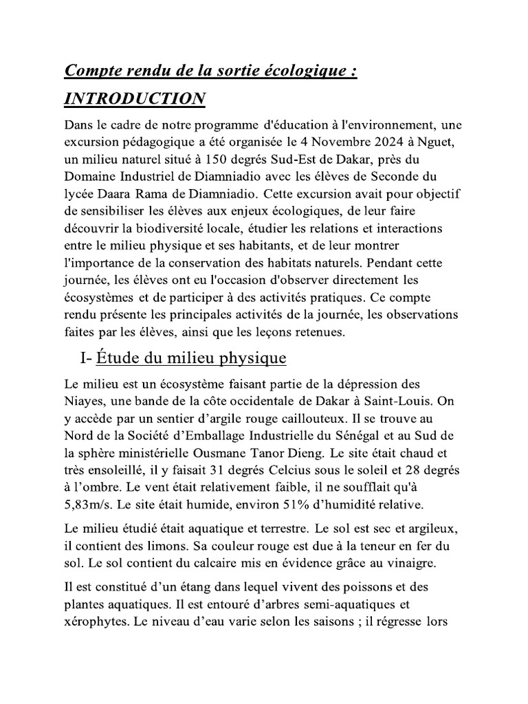Compte Rendu | PDF