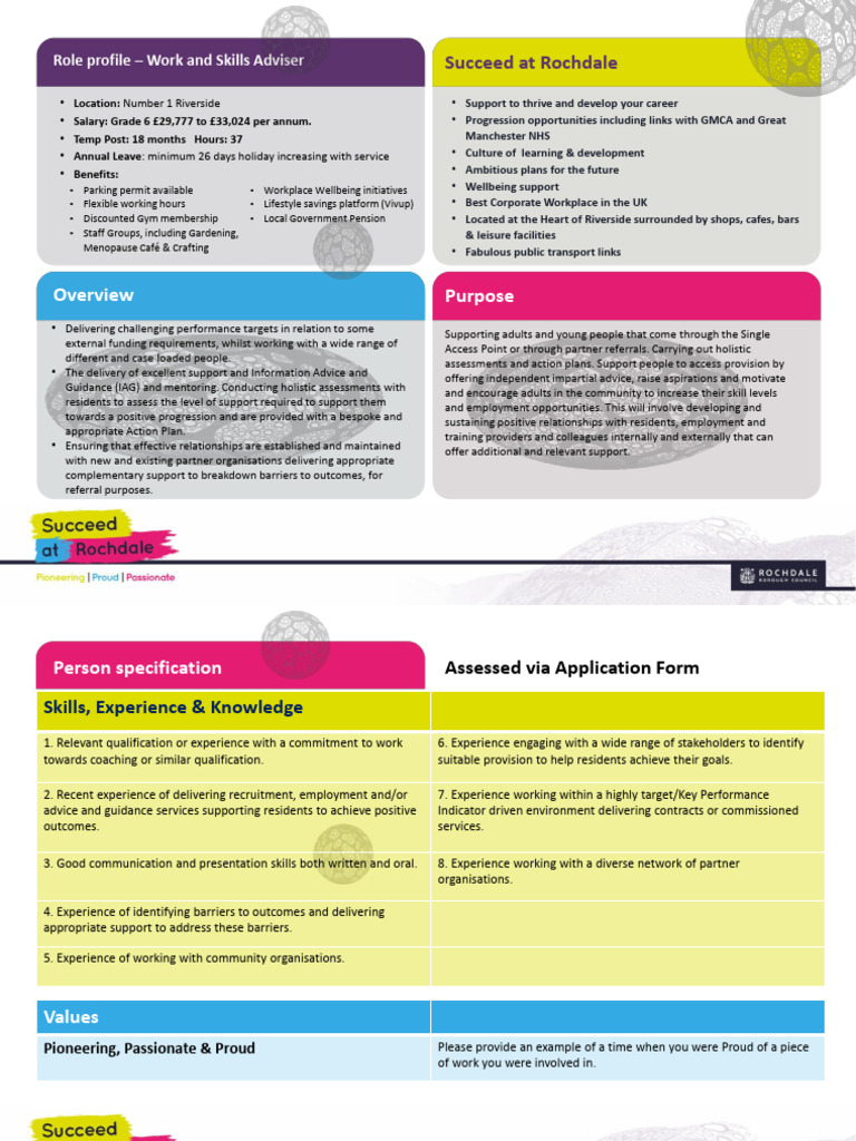 Grade 6 New Template JD - Work and Skills Adviser | PDF | Recruitment ...
