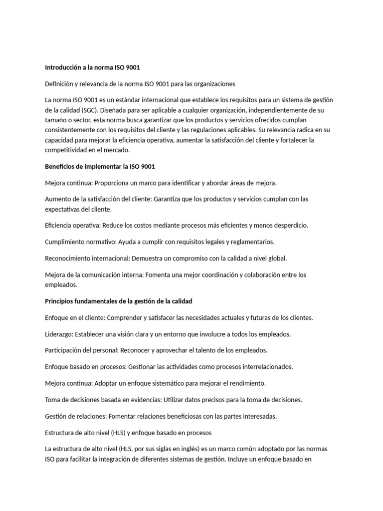 Guía sobre la norma ISO 9001 | PDF | Gestión de la calidad | Calidad ...