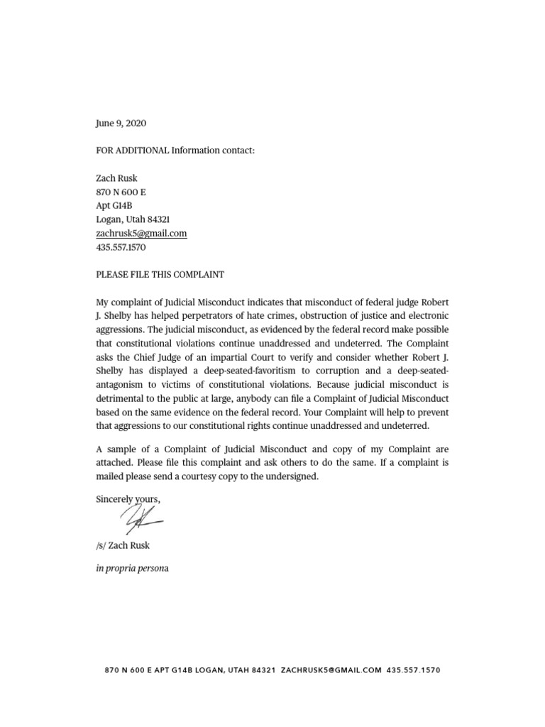 Part 5 of 7 Rusk V Utah and Montana | PDF | United States Federal Judge ...