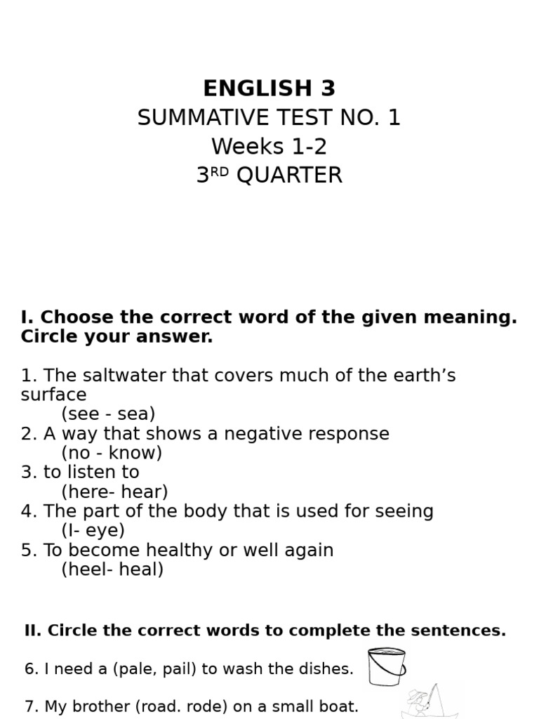 English 3 1st Summative Test q3 | PDF