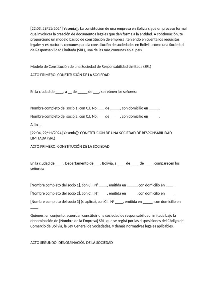 SRL - Yesi | PDF | Sociedad de responsabilidad limitada | Business