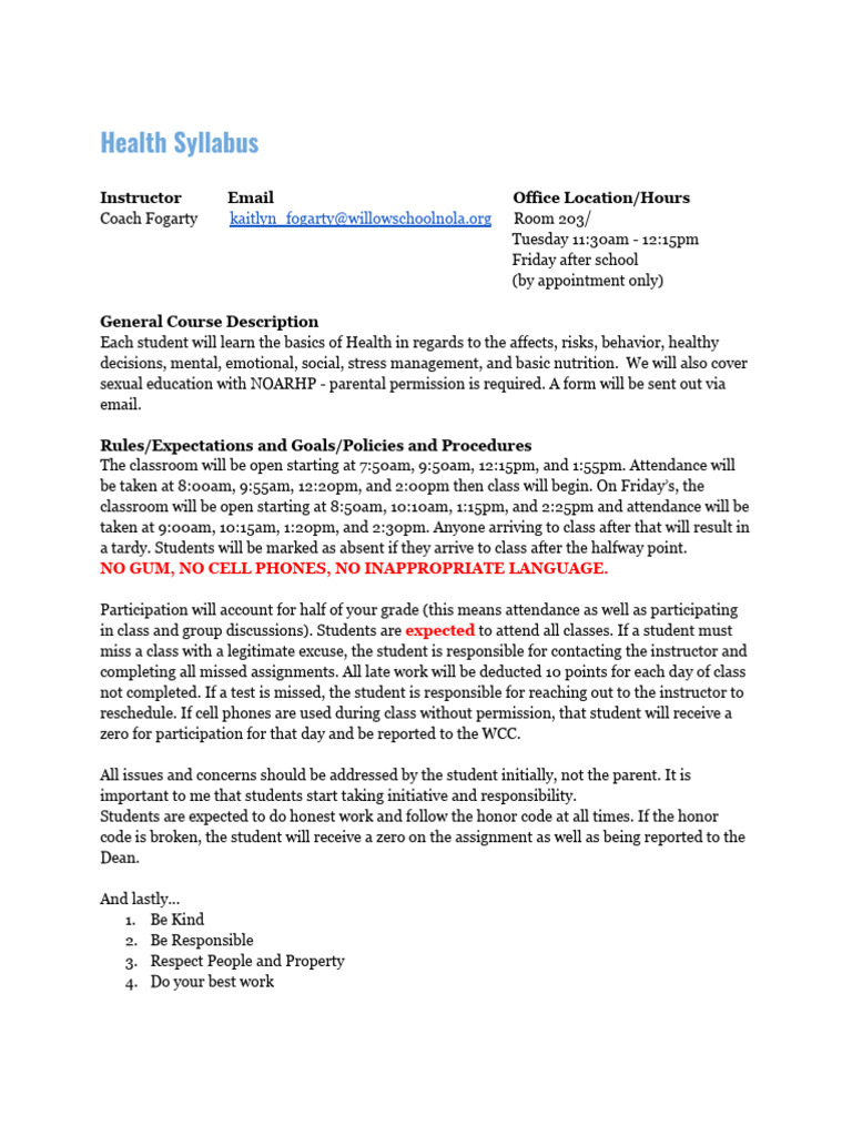 2024 - 25 Health Syllabus | PDF | Stress (Biology) | Behavioural Sciences