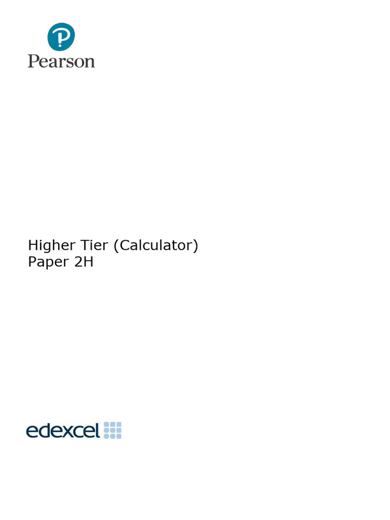 GCSE 1MA1 Mark Scheme Higher P2 | PDF | Mathematics | Elementary ...