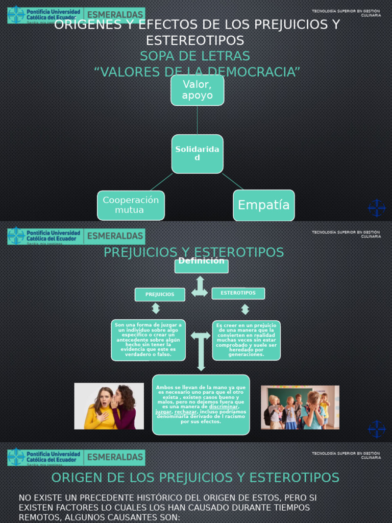 Orígenes y Efectos de Los Prejuicios y Estereotipos Presentacion | PDF ...
