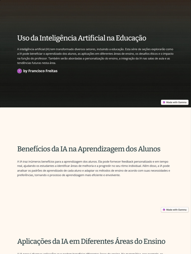 Uso Da Inteligencia Artificial Na Educacao | PDF | Inteligência ...