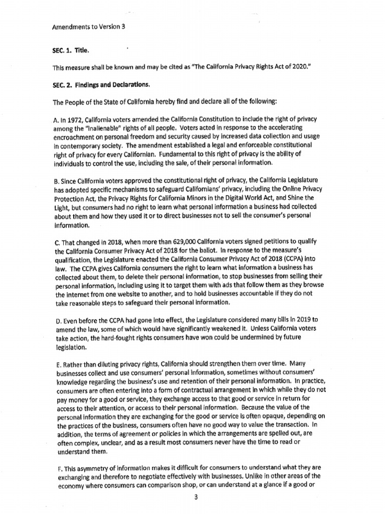 California Initiative 19-0021A1 | PDF | Privacy | Right To Privacy