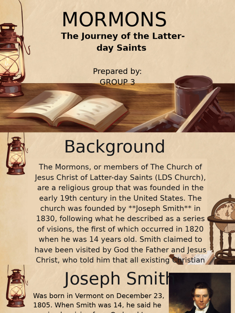 Mormons: Beliefs and History Overview | PDF | The Church Of Jesus ...