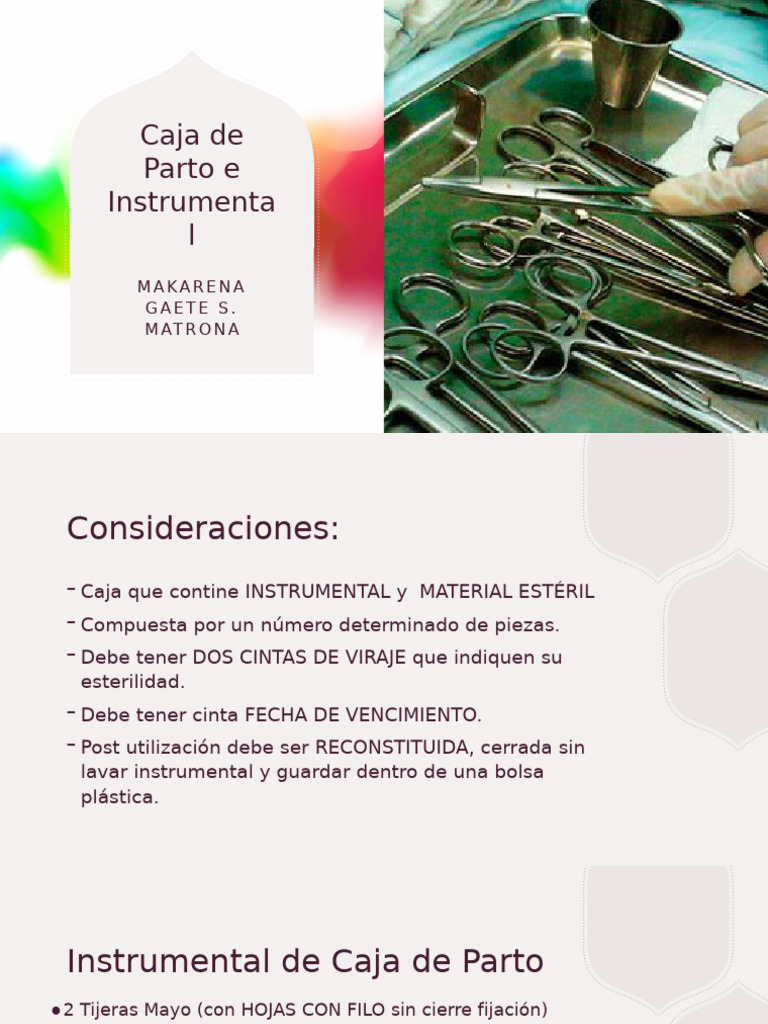 Caja de Parto e Instrumental Estéril | PDF