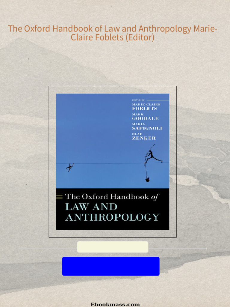 Immediate download The Oxford Handbook of Law and Anthropology Marie ...