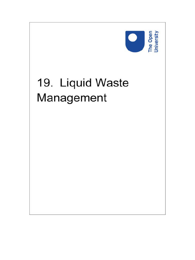 Hygiene and Environmental Health 19. Liquid Waste Management | PDF ...
