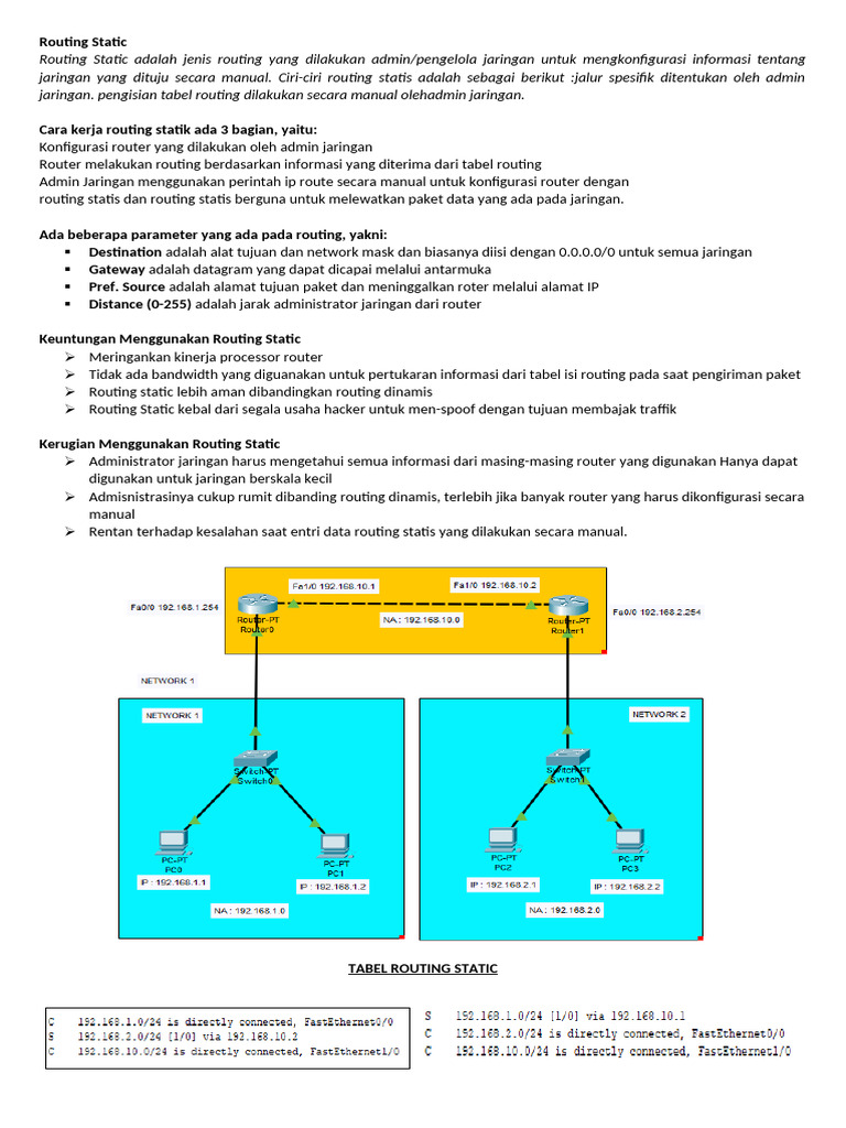 ROUTING STATIC | PDF