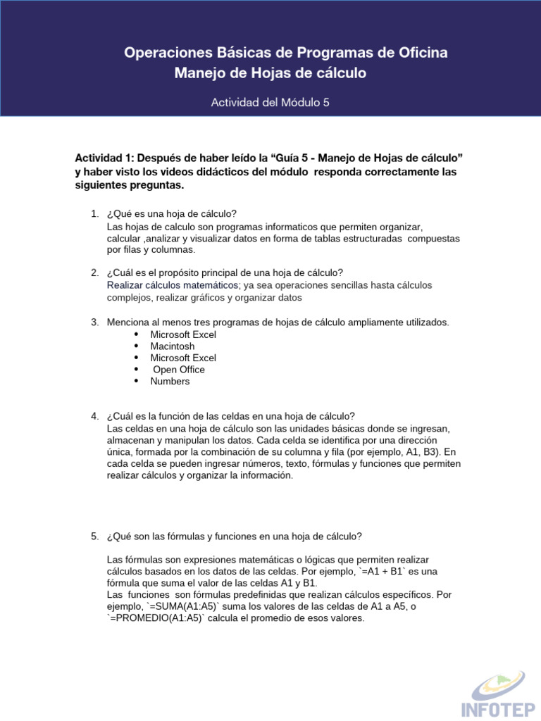Actividad - Modulo 2 | PDF | Hoja de cálculo | Microsoft Excel