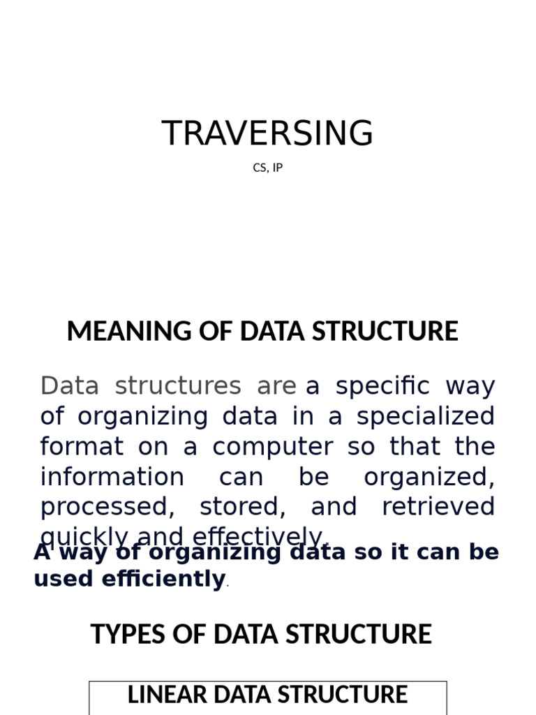 Data Structure Traversing Explained | PDF