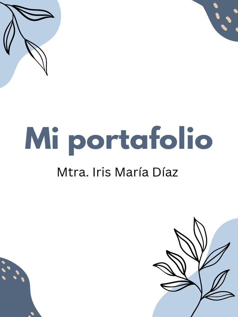 Carátula para Portafolio Docente 2025 | PDF