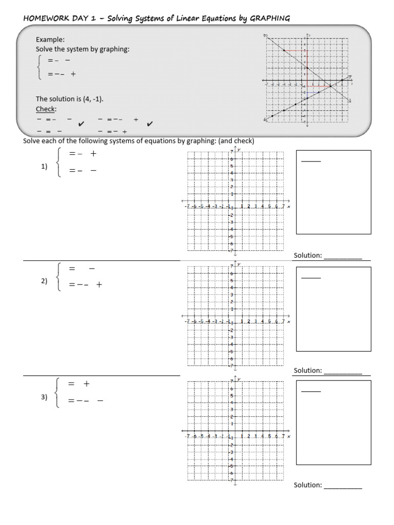 Graphing Systems of Linear Equations | PDF