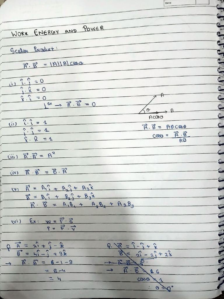 Work Power Energy Notes Jee | PDF