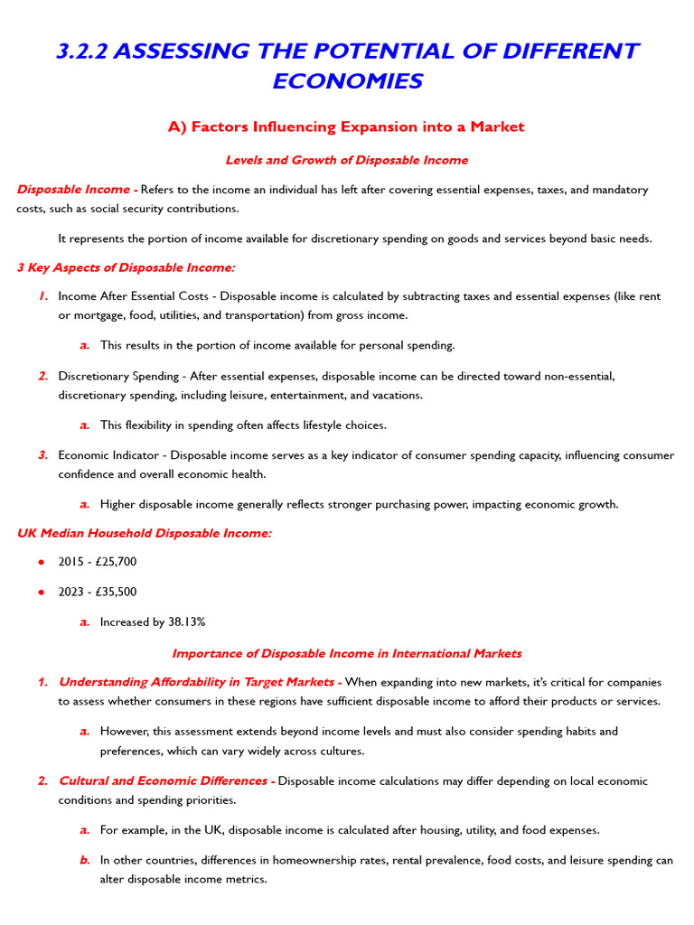 3.2 Economic Factors in Business Expansion | PDF | Consumption ...