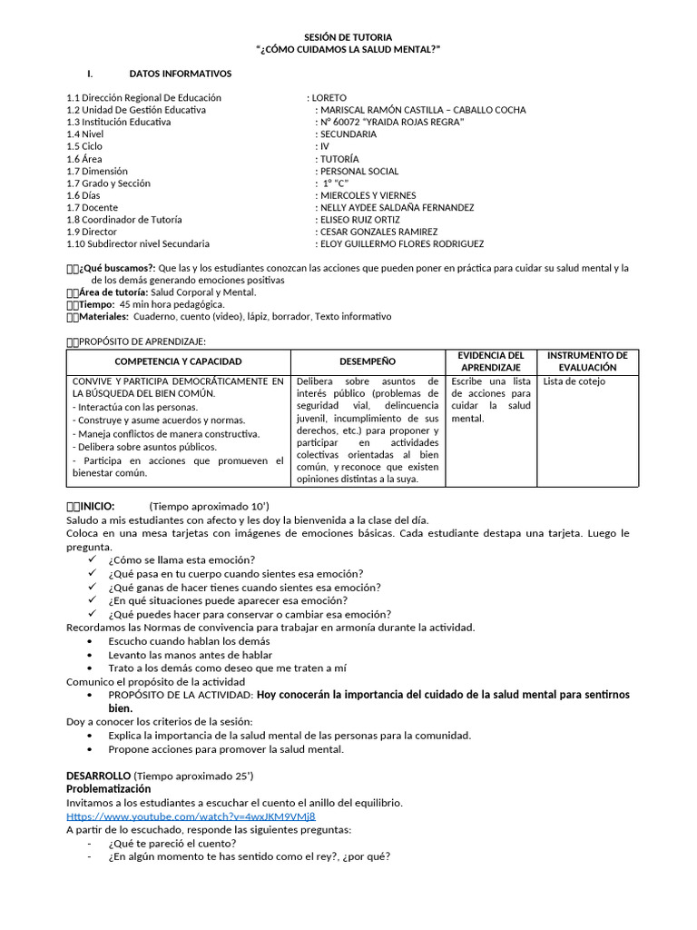 Salud Mental | PDF | Salud mental | Las emociones
