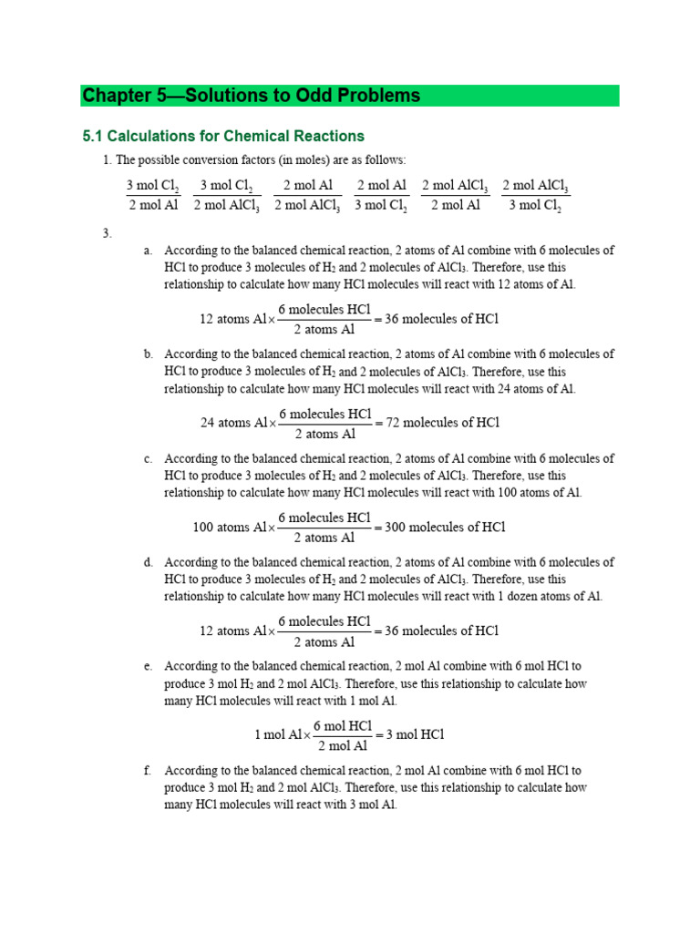 Chemical Reaction Calculations Guide | PDF | Mole (Unit) | Chemistry