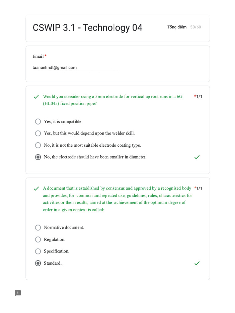 CSWIP 3.1-Technology 04 - 250114 - 0 | PDF