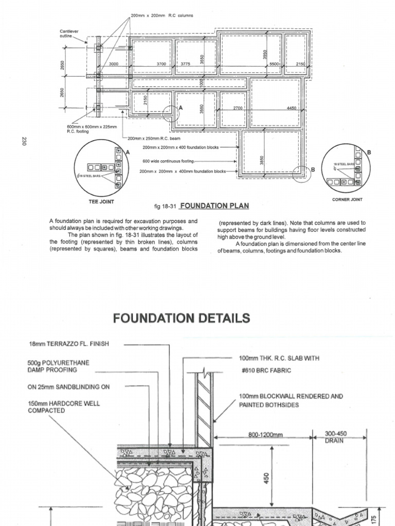 Foundation Plan and Construction Details | PDF