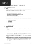 IEM Professional Interview Guidelines - New Revision Starting 1 Sep 2012