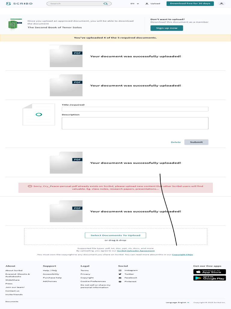 Upload A Document Scribd | PDF | Scribd | Websites