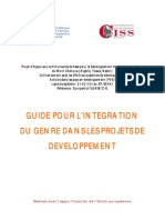 Guide pour l'integration du genre dans les projets de développement