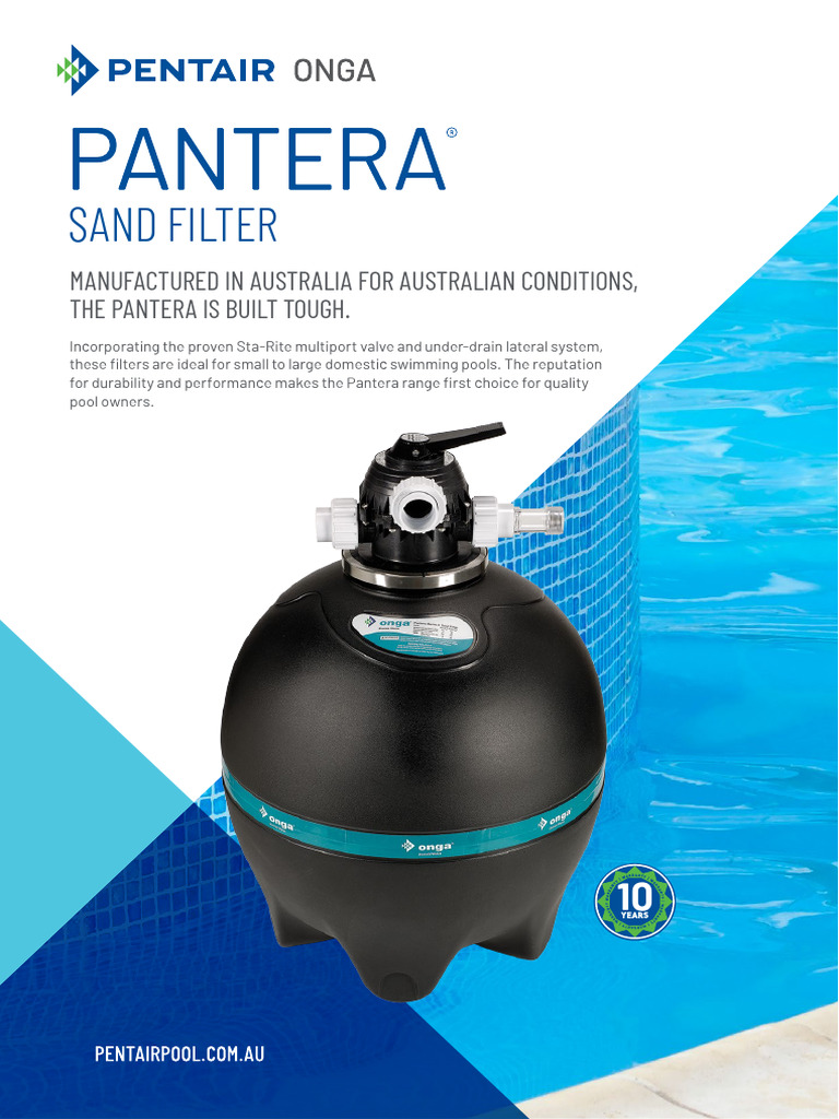L300125 Pantera Sand Filt | PDF | Valve | Stainless Steel