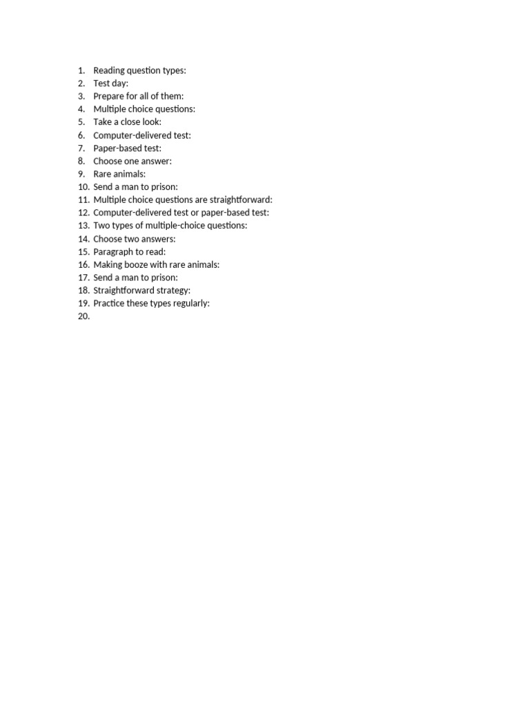 Reading question types pdf