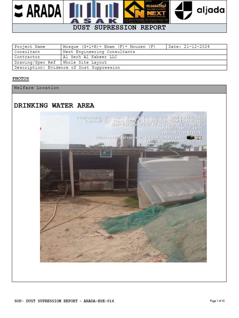 Dust Suppression Report for Mosque Project | PDF