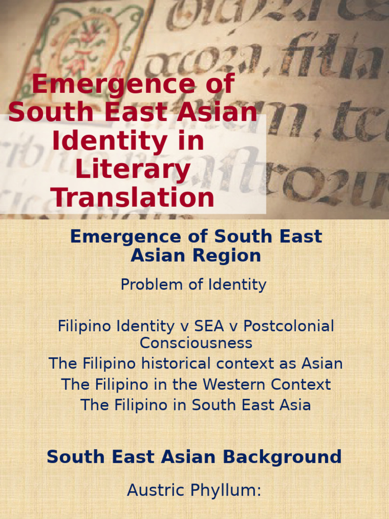 Southeast Asian Identity in Literary Translation | PDF | Translations ...