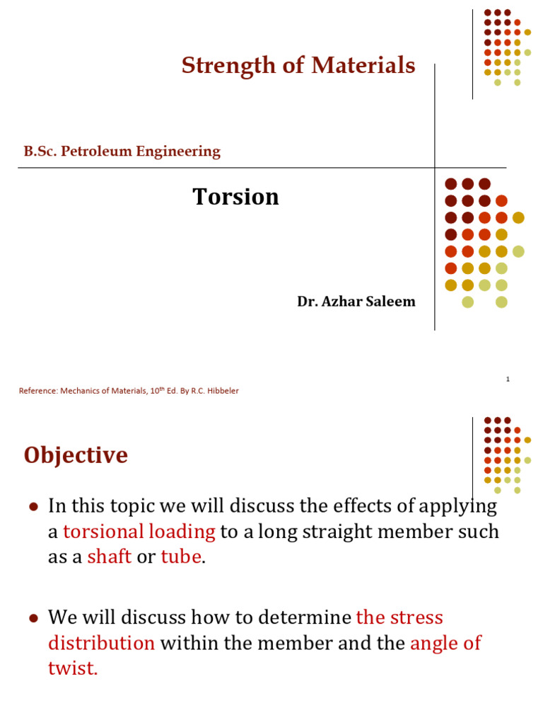Torsion and Angle of Twist in Shafts | PDF | Torque | Stress (Mechanics)
