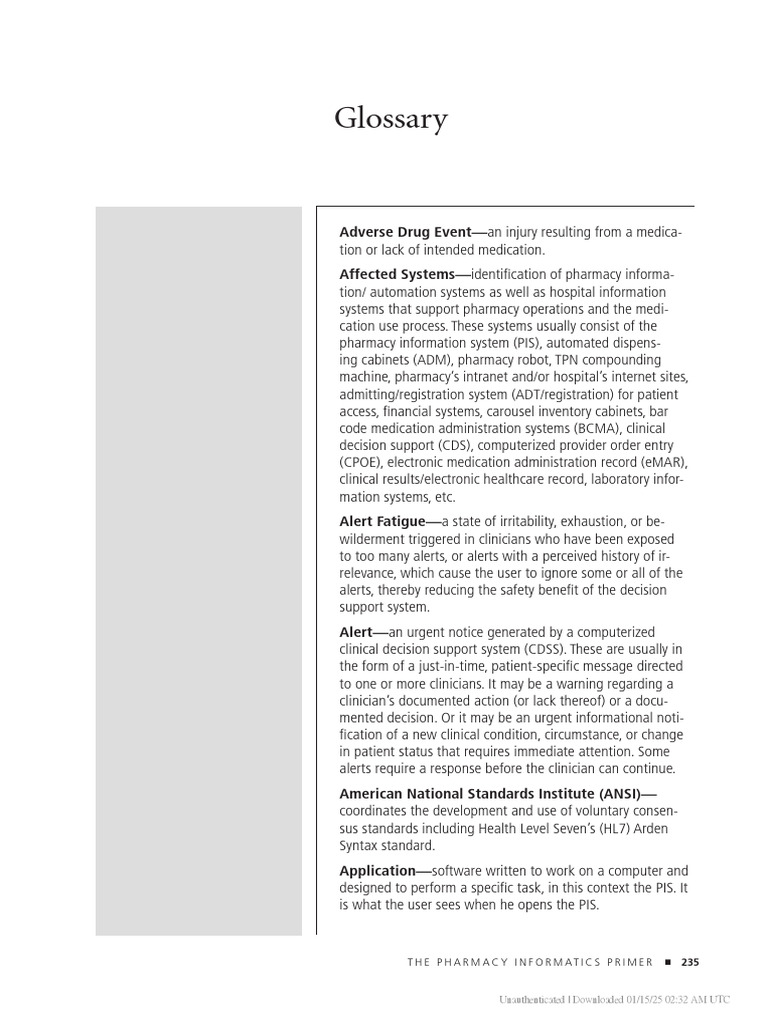 Pharmacy Informatics Pdf Electronic Health Record Pharmacy