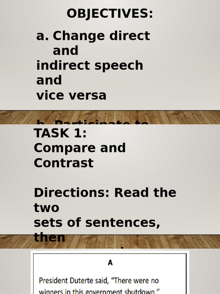 Direct and Indirect Speech Guide | PDF | Linguistics | Grammar