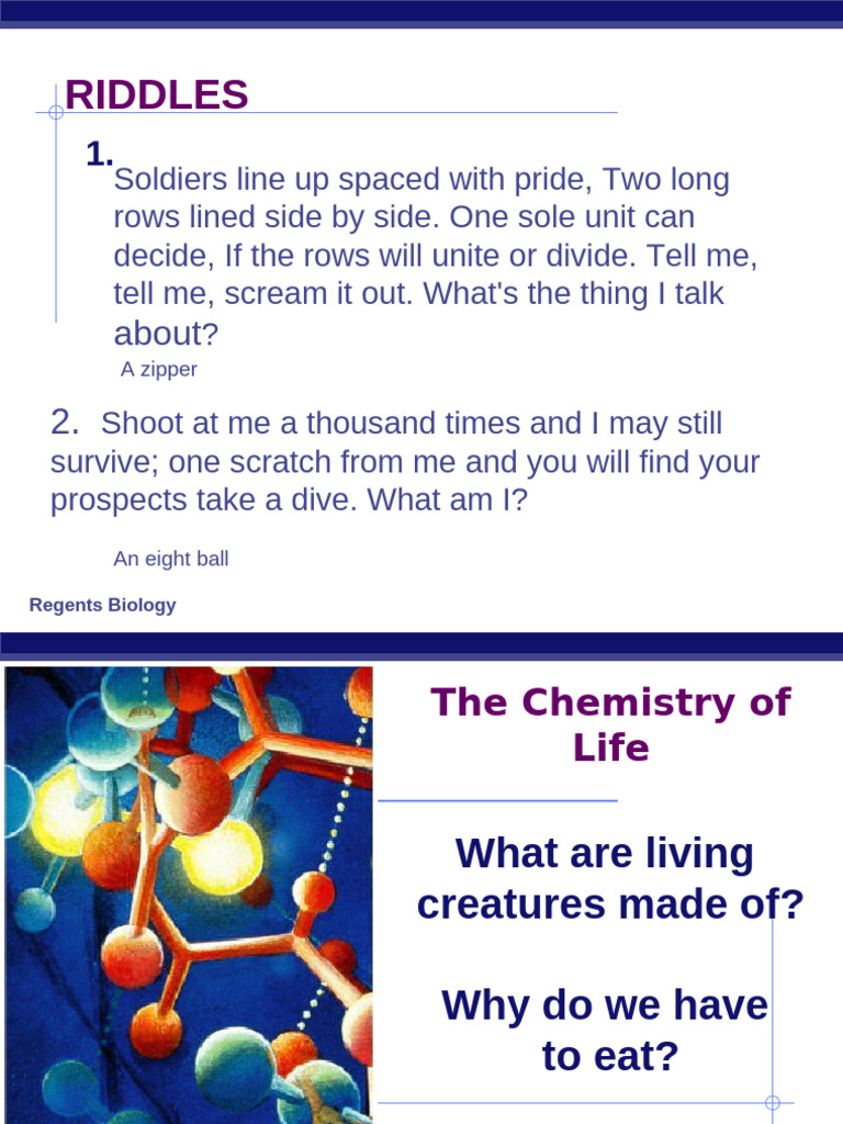 Chemistry of Life Intro 2 | PDF | Biology | Macromolecules