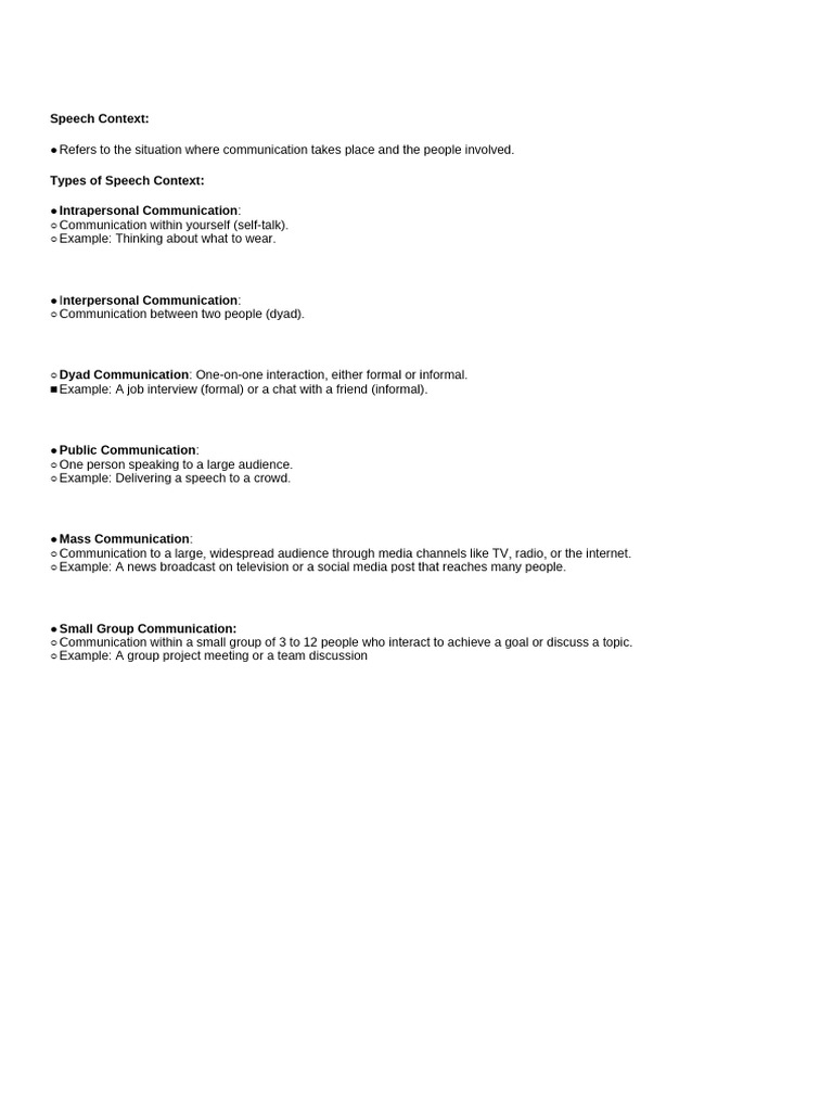 Oral Com Reviewer (Humss 11) - 1 | PDF | Communication | Conversation