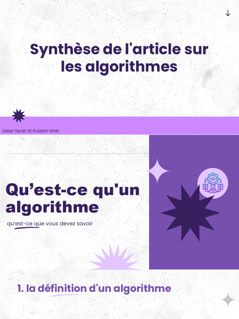 Comprendre les algorithmes et leur utilité | PDF