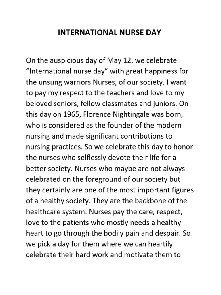 International Nurse Day | PDF