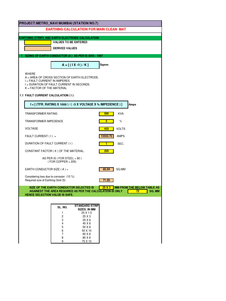 Earthing System Design for Metro Project | PDF | Electrical Resistance ...