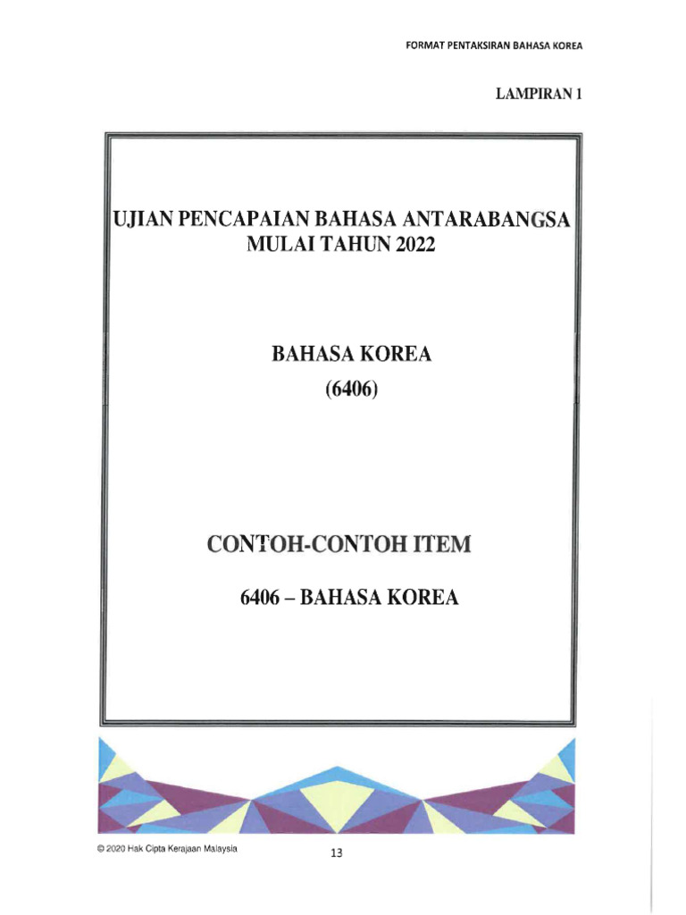 Upba 6406 Contoh Item | PDF