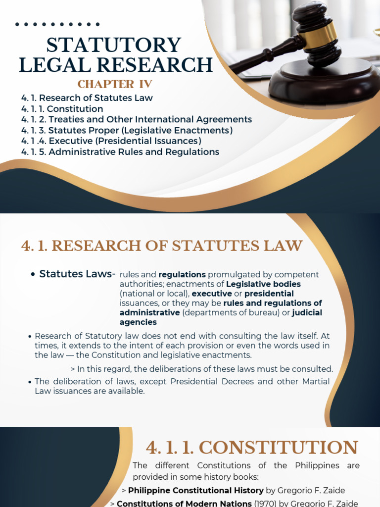 G3 - Statutory Legal Research | PDF | President Of The Philippines ...