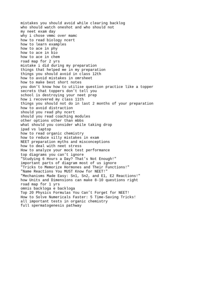 youtube ideas PDF