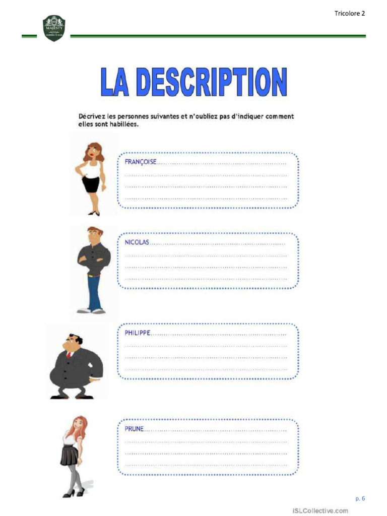 L ORGANISATION DE LA DESCRIPTION intelligence overview