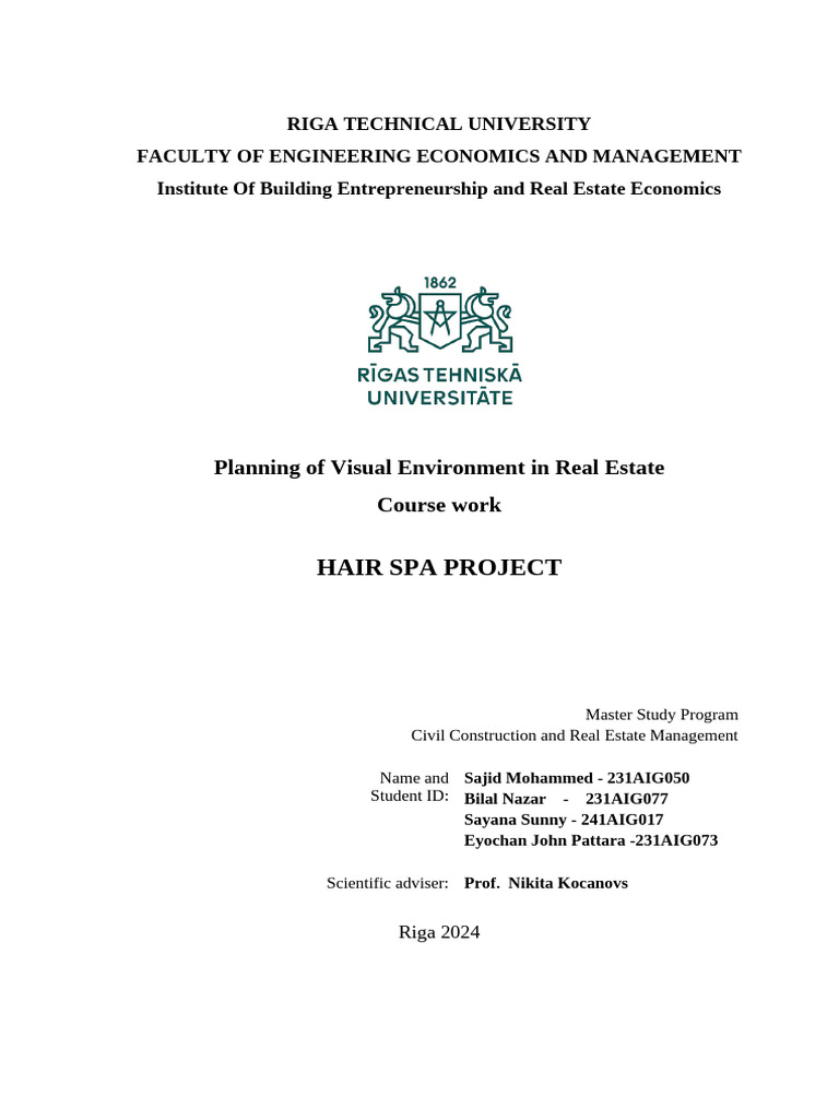 Innovative Hair Spa Project Overview | PDF | Aesthetics | Hairstyle