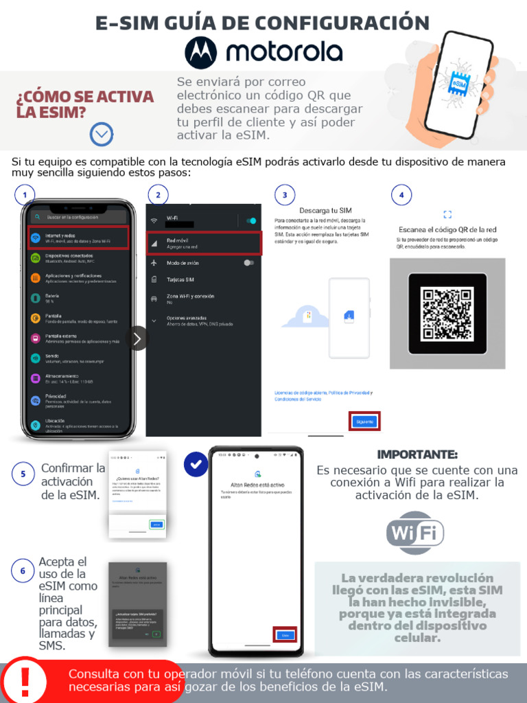 Guía e-SIM Usuario Final MOTOROLA | PDF