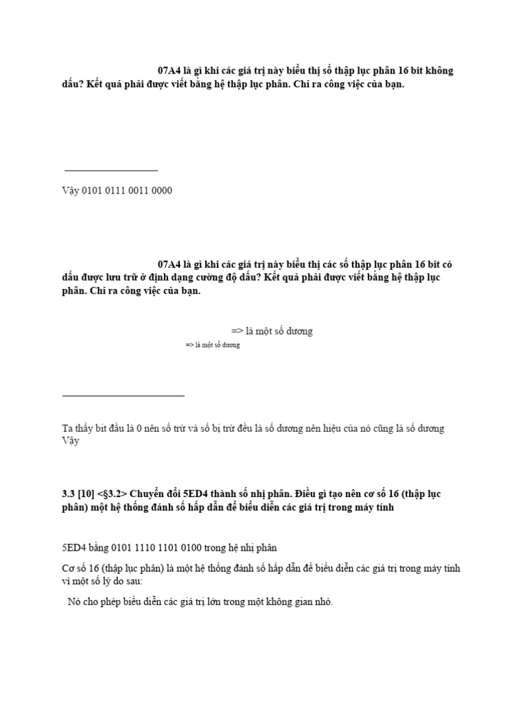 BT Chương 3 KTMT | PDF