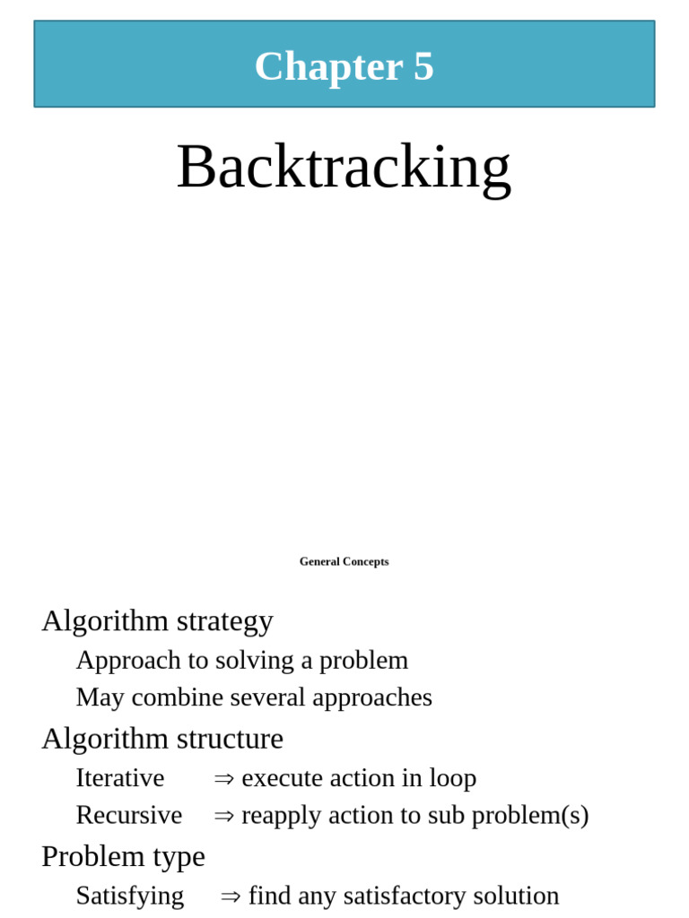 Backtracking Algorithms Explained | PDF | Mathematical Optimization ...