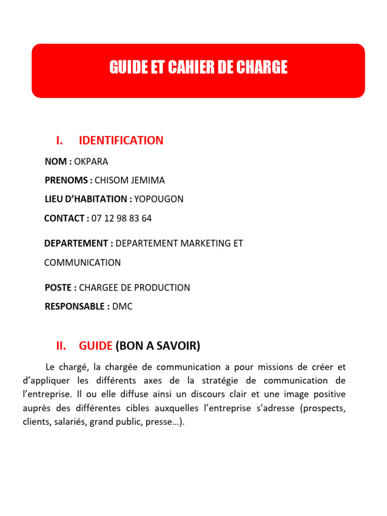 Guide du Chargé de Communication | PDF